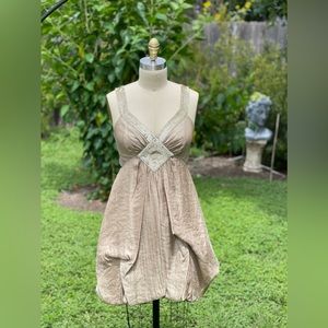 BCBGMaxAzria Gold cocktail dress